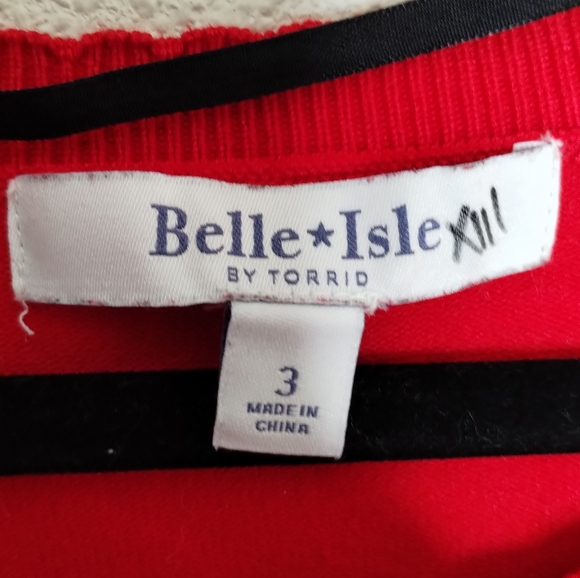 Torrid Belle Isle Red Scalloped Cardi Plus Size 3X - Picture 4 of 6